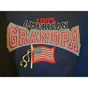 Vintage M & C Sport Sweatshirt Large 100% American Grandpa Enbroidered